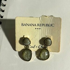 Vintage Banana Republic druzy posts earrings dangle 1 inch NWT